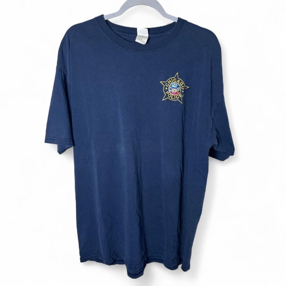 Vintage Navy blue Chicago‎ Police Department T-shirt Size XL #police
